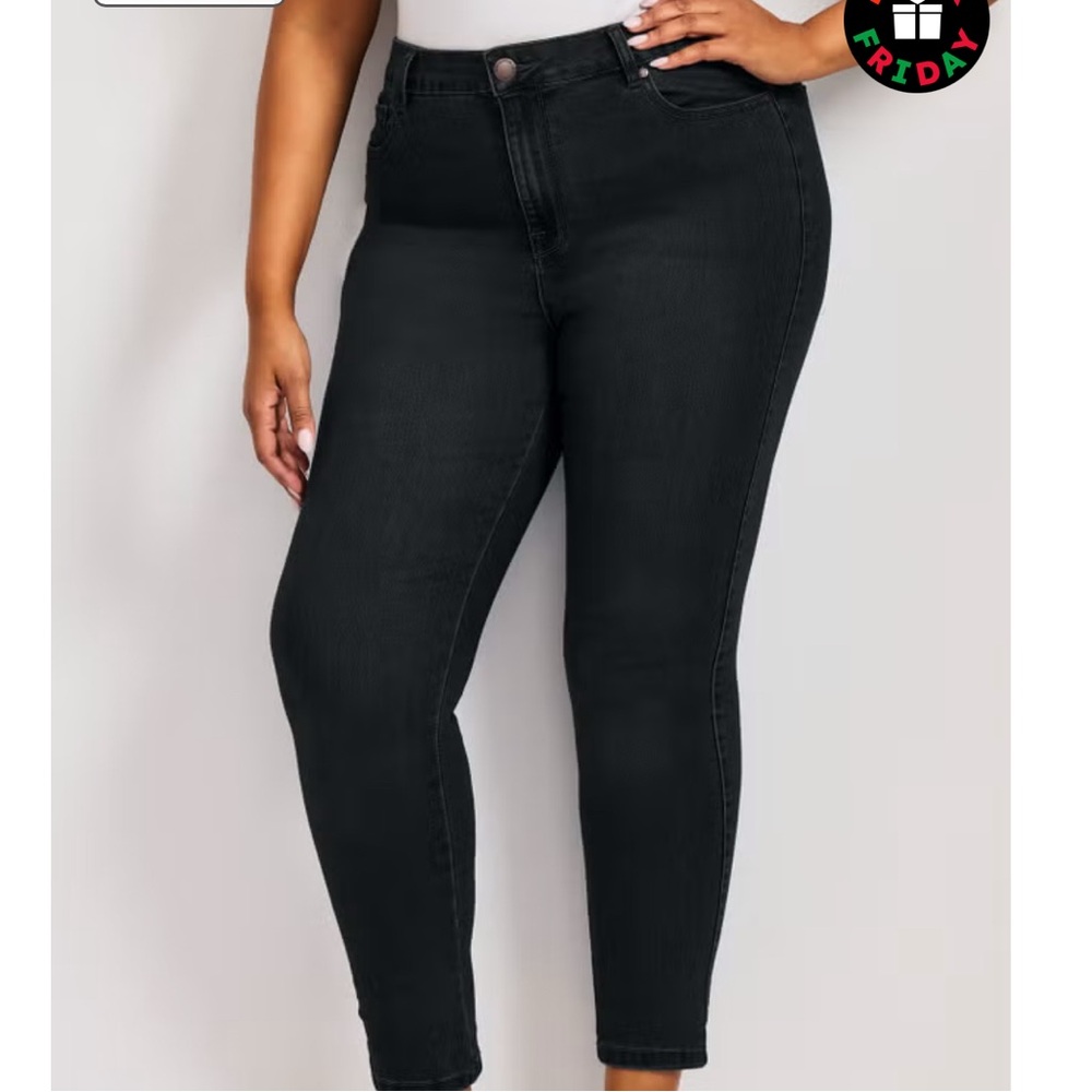 Avenue NWT Butter‎ Denim Black Skinny Jeans Size 30T Tall 32" Inseam 4XL / 52" w